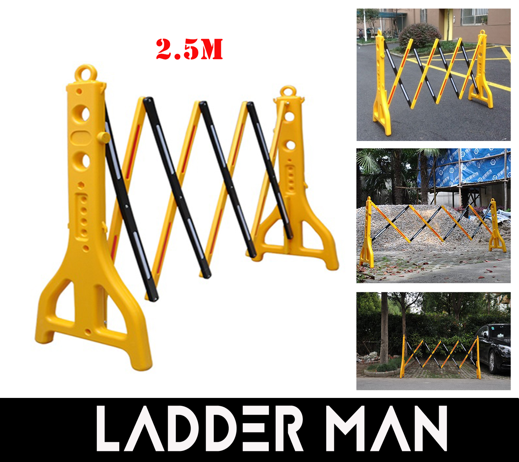 2.5M EXTENDABLE SAFETY ROAD BARRIER